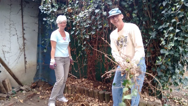 We had several work days to take control of the garden