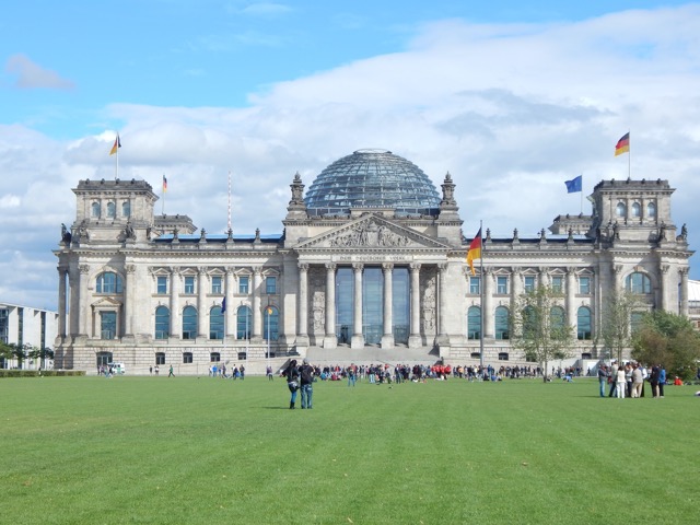 The Reichstag (Capitol) built in the 19th Century, burned by Hilter to take over.