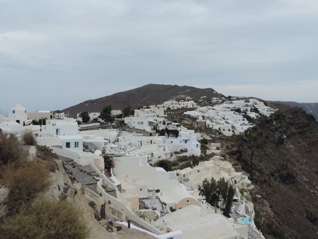 Our hotel in Oia was on the cliffs edge, steps every where.