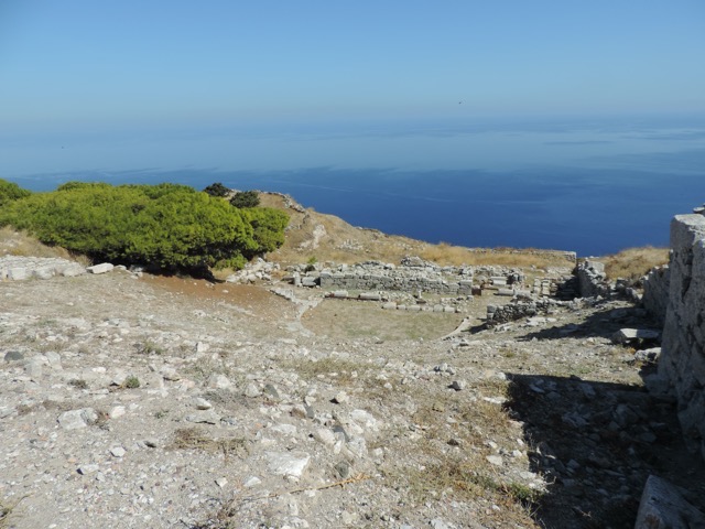 Looking down from the top of the amphitheater