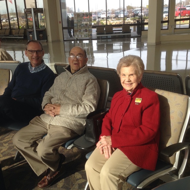 Saying good-bye at the airport