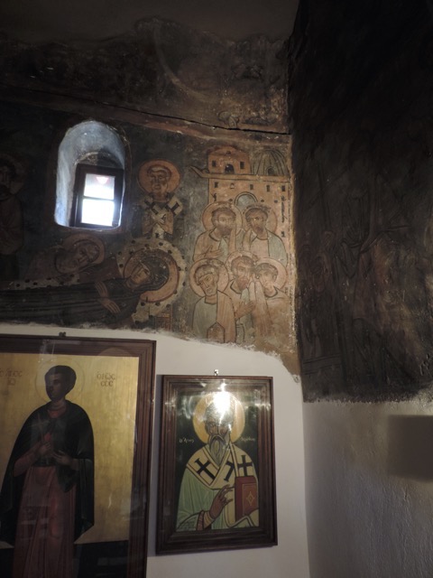 A few of the original frescos remain.