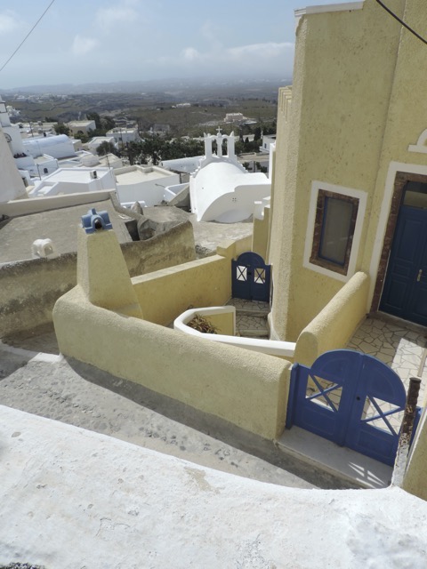 Pirgos is the highest town on the island with a old Venezian fortress at the top.