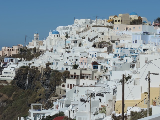 The path took us toward Imerovigli along the Caldera Cliffs.